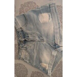 Women's Destructed Denim Short Blue Size 4